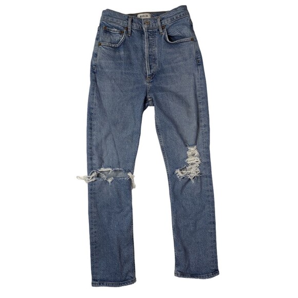 AGOLDE Womens Riley High Rise Straight Crop Jeans Size 24 - Picture 1 of 9